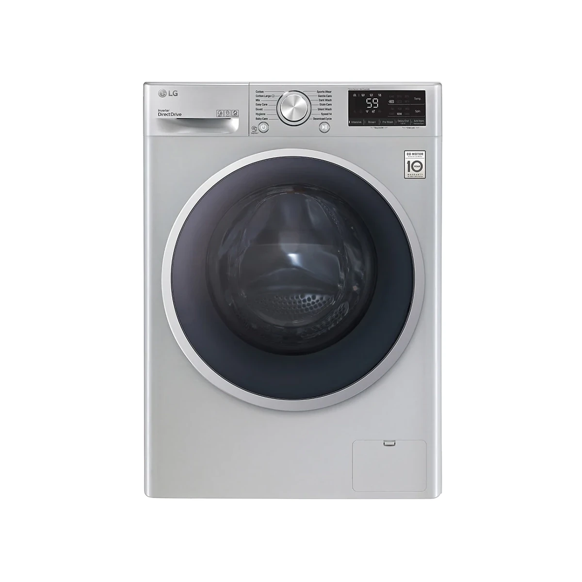 LG - Washing Machine 8 Kg Vivace Washing Machine, with AI DD technology Silver