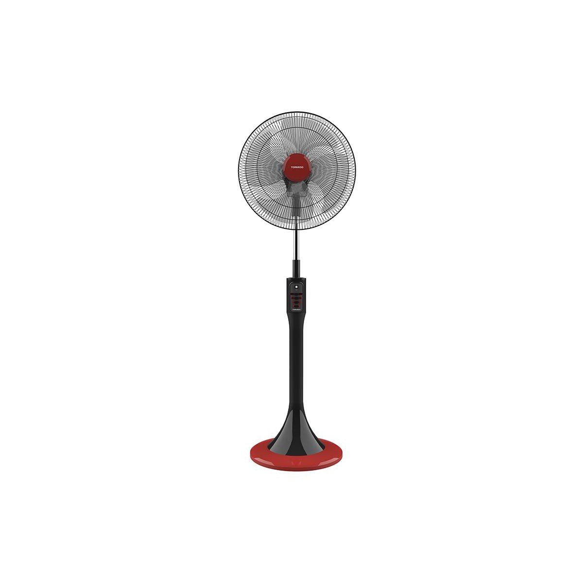 TORNADO Stand Fan 18 Inch, 4 Blades, Black x Red